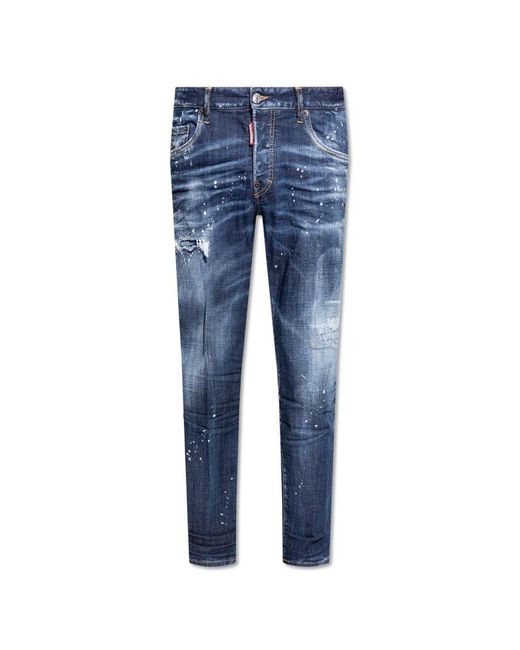 DSquared² Blue Skater Distressed Jeans for men