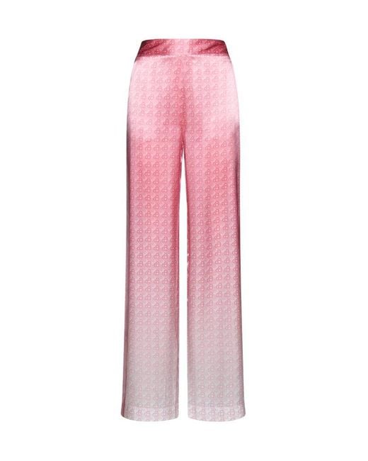 Casablancabrand Pink Morning City View Monogram Pattern Trousers