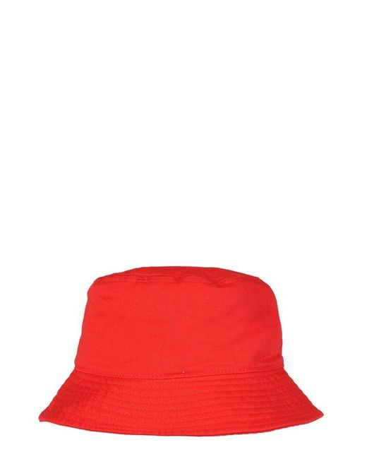 Kangol Red Logo Patch Bucket Hat