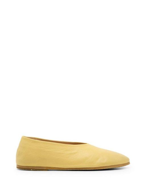 Marsèll Yellow Coltellaccio Ballerina Shoes