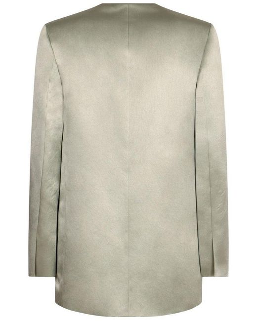 Philosophy Di Lorenzo Serafini Natural Double Breasted Satin Blazer
