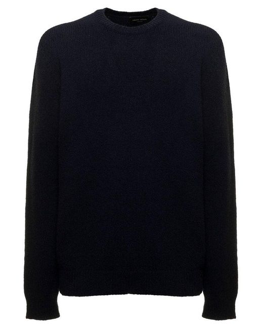 Roberto Collina Blue Long Sleeved Knitted Sweater for men