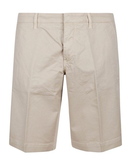 Fay Natural Plain Stretched Bermuda Shorts for men