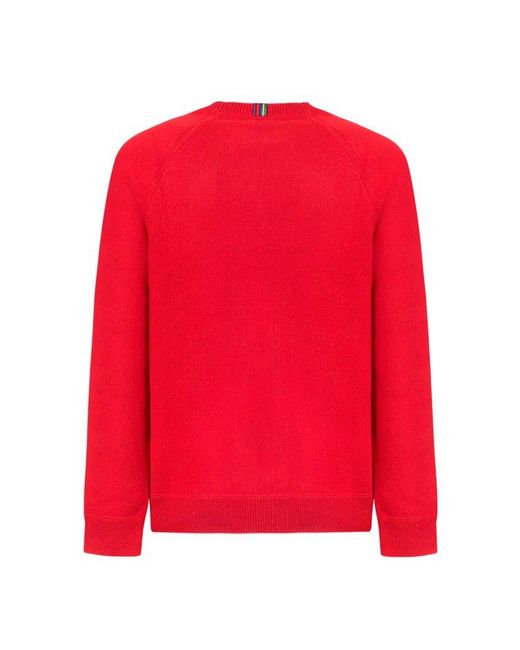 PS by Paul Smith Red Crewneck Knitted Jumper for men