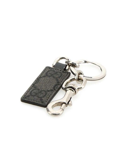 Gucci White Ophidia Gg Supreme Keychain for men