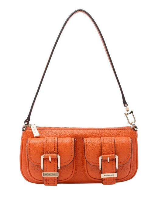 MICHAEL Michael Kors Orange Zoe Buckle Detailed Shoulder Bag