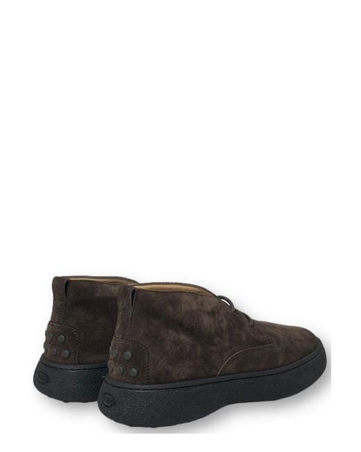 Tod's Black W. G. Heritage Lace-Up Desert Boots for men