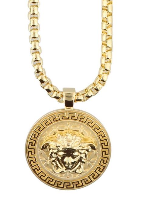 Versace Medusa Pendant Necklace in Metallic for Men | Lyst