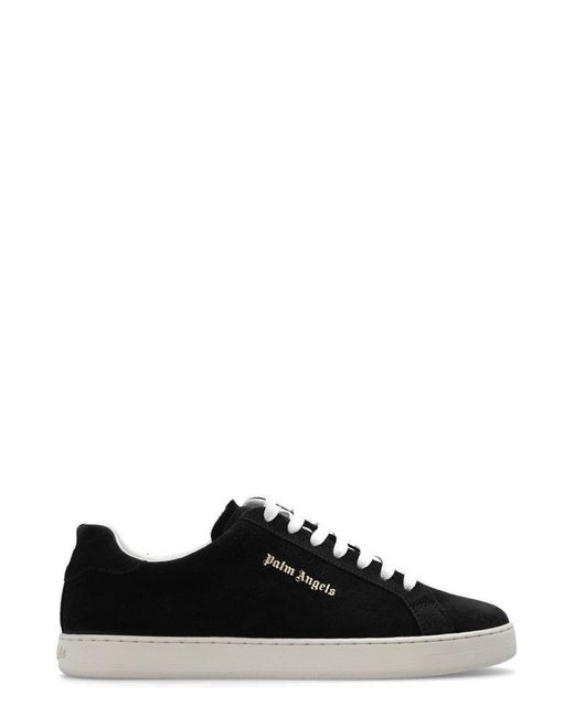 Palm Angels Black Logo Printed Lace-up Sneakers for men