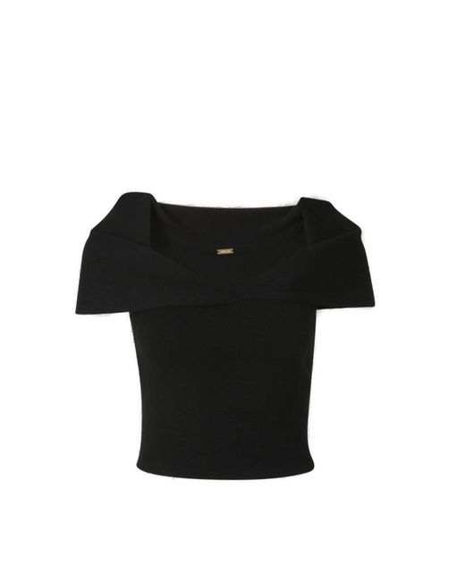 Cult Gaia Black Prescott Knitted Top