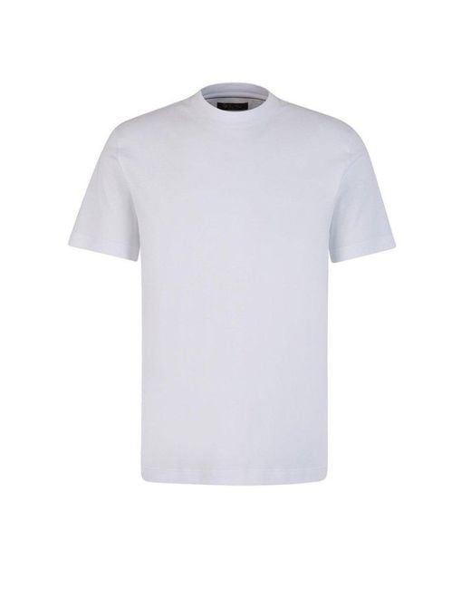 Loro Piana White Plain Cotton T-Shirt for men