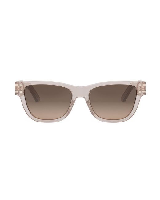 Dior Pink Rectangular Frame Sunglasses