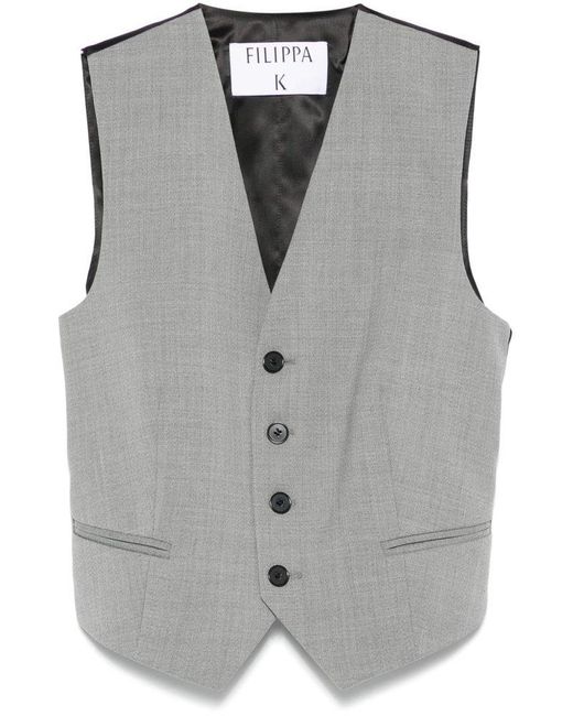 Filippa K Gray Buttoned Vest Sweater