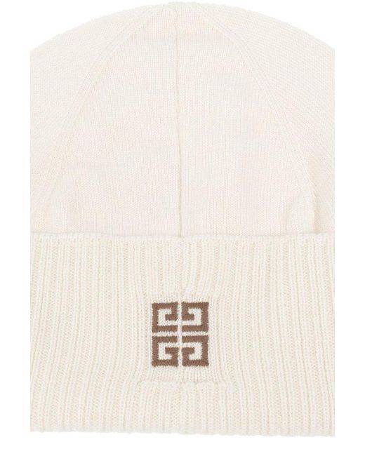Givenchy Natural Logo Embroidered Beanie