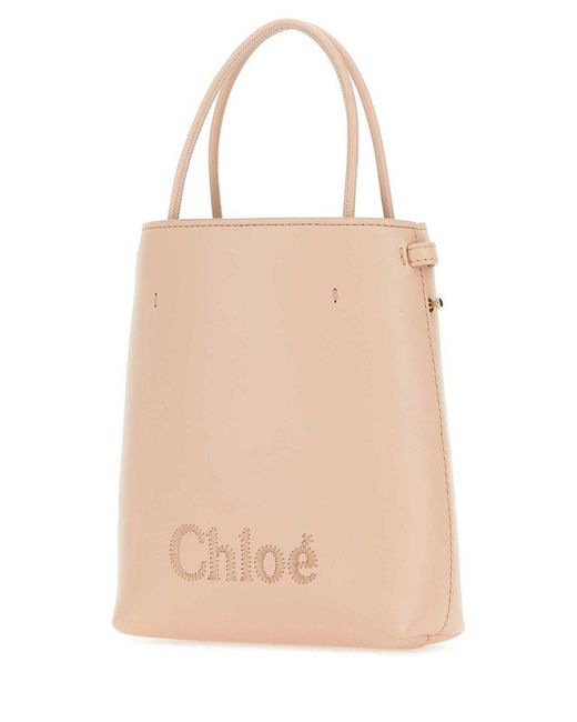 Chloé Natural Micro Chloe Sense Hand Bags