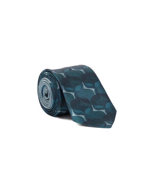 Dries Van Noten Blue Pattern-printed Tie for men