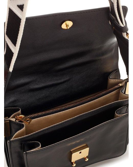 Marni Black Trunk Soft Medium Shoulder Bag