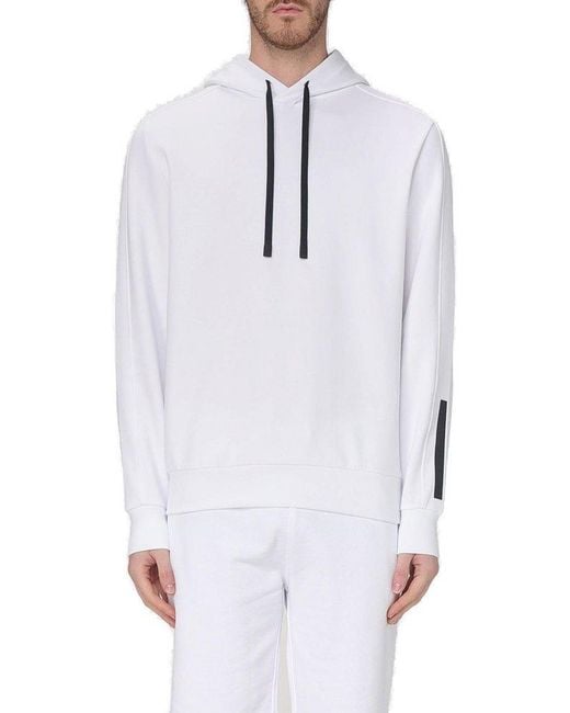 Colmar White Logo Tape Hooded Sweatshirt for men
