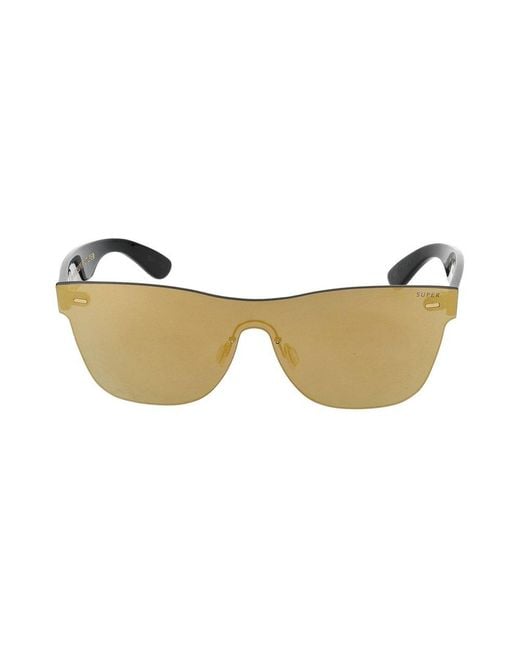 Retrosuperfuture Metallic Geometric Frame Sunglasses