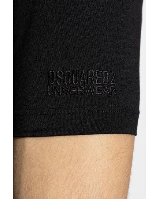 DSquared² Black T-Shirt From The Underwear Collection for men