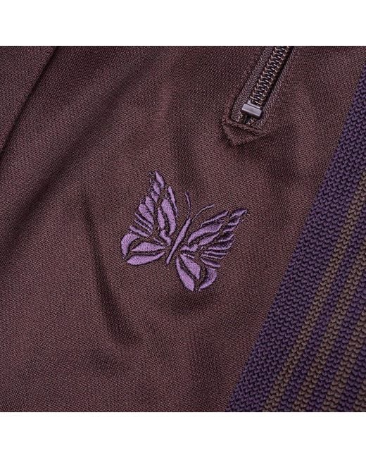 Needles Purple Embroidered Motif Track Pants for men