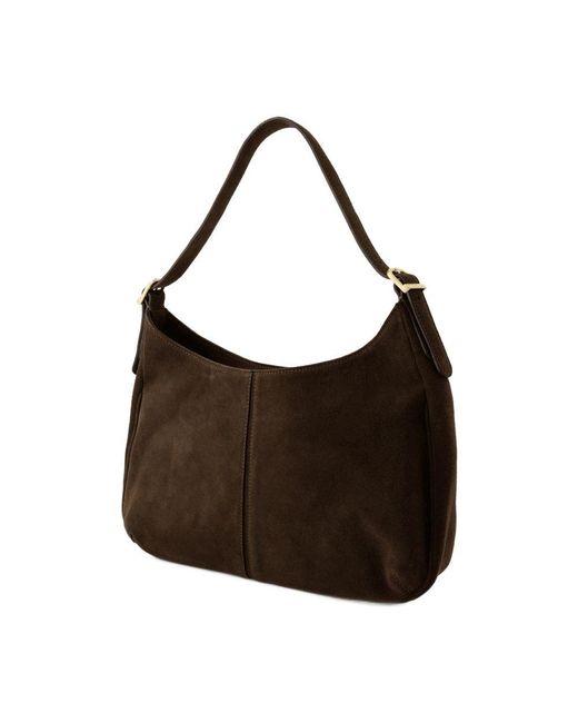 Rouje Brown Zipped Big Hobo Bag