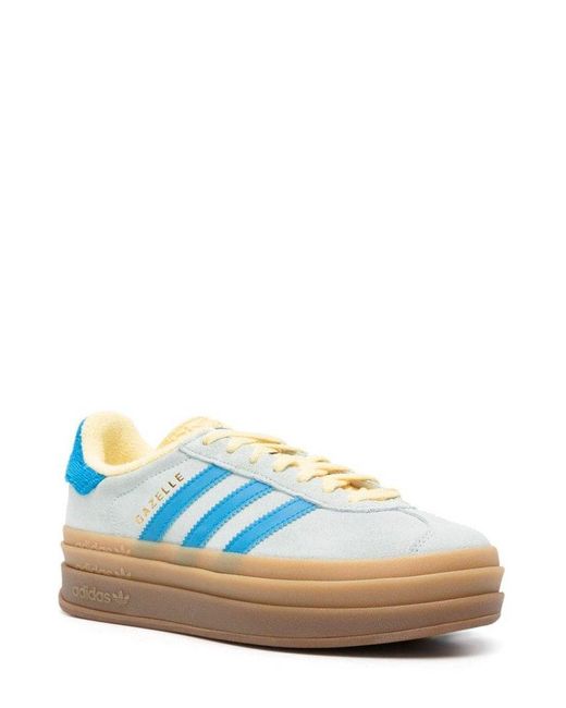 Adidas Originals Blue Gazelle Bold Lace-up Sneakers