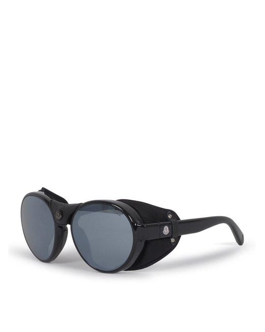 Moncler Blue Round Frame Sunglasses for men