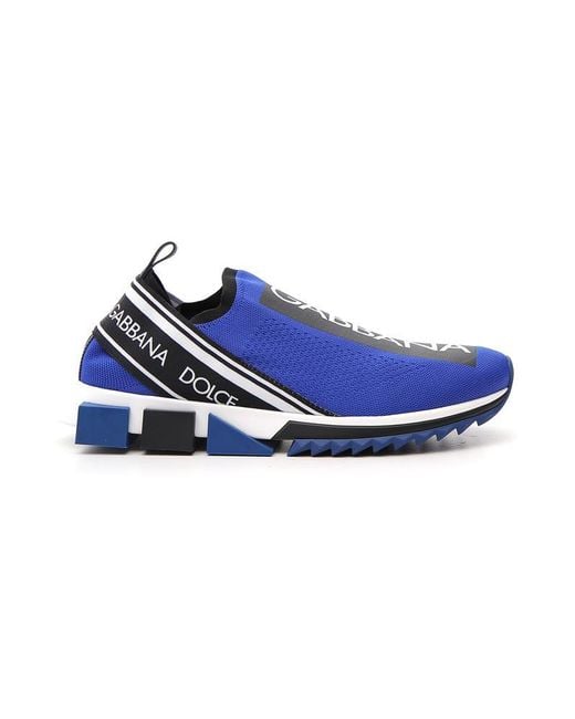 Dolce & Gabbana Blue Sorrento Sneakers With Logo for men