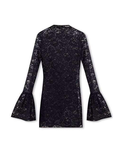 Oseree Black Lingerie Dress