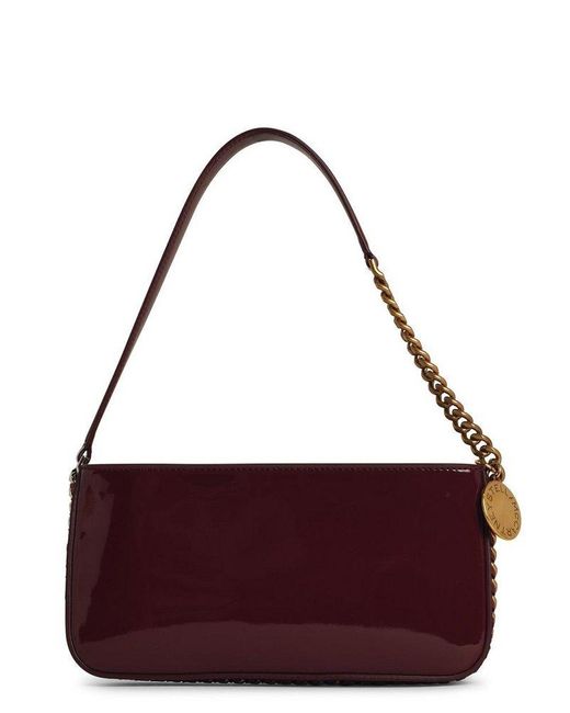 Stella McCartney Purple Chain-Linked Clutch Bag