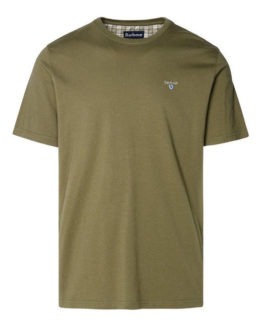 Barbour Green Tartan Sports T-shirt for men