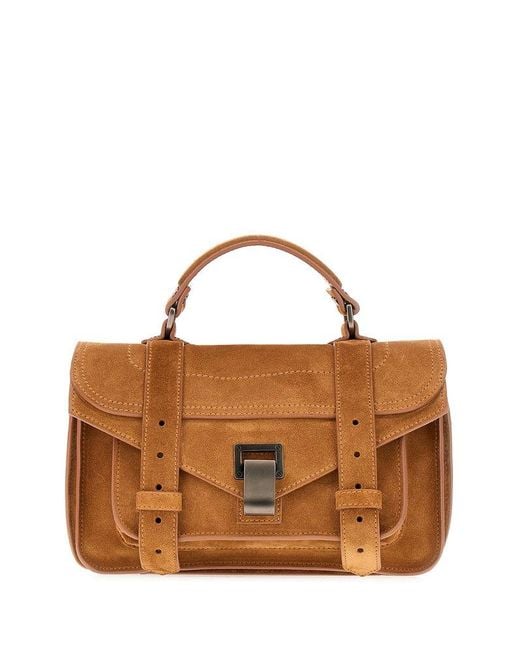 Proenza Schouler Ps1 Tiny Top Handle Bag in Brown Lyst UK