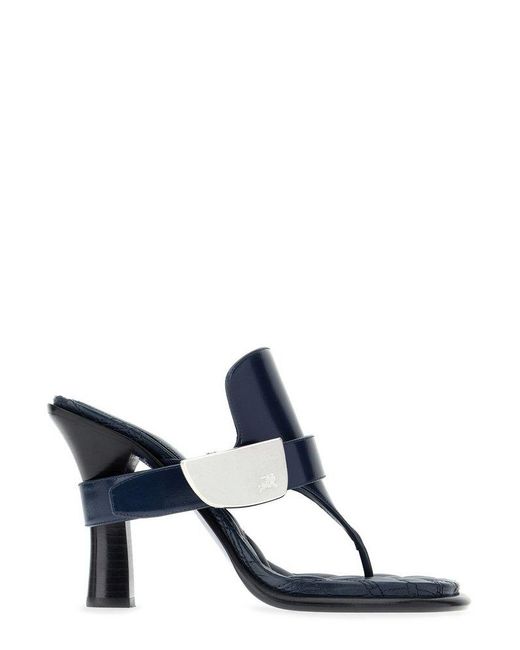 Burberry Blue Bay Thong-strap Sandals