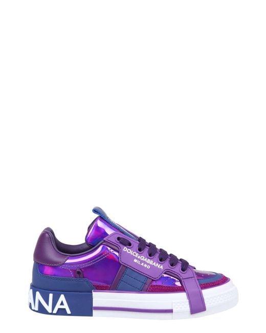 Dolce & Gabbana Custom 2.zero Sneakers in Purple | Lyst