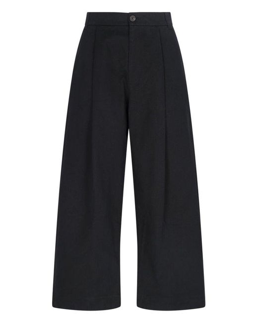 Studio Nicholson Blue Sorte High-Waisted Wide Leg Trousers for men