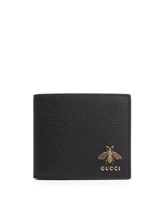 Gucci Black Bee Logo Wallet for men