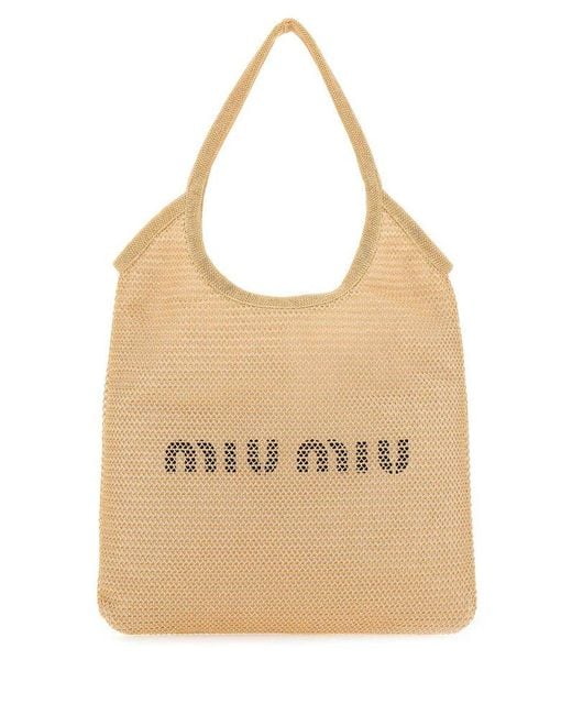 Miu Miu Natural Raffia Handbag