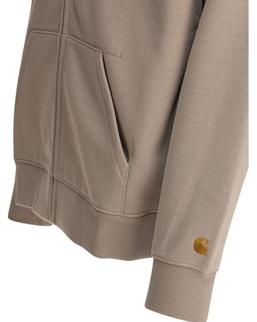 Carhartt Brown Hooded Chase Jacket for men
