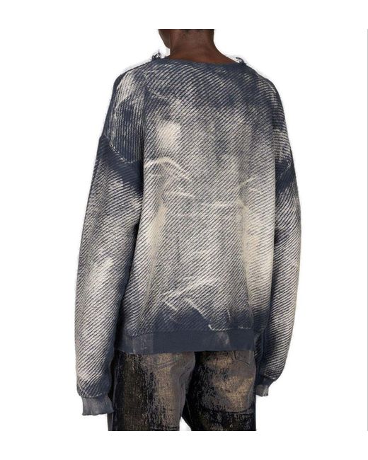 DIESEL Gray K-klever Crewneck Sweatshirt for men