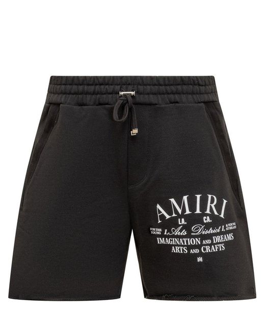 Amiri Black Arts Logo Plush Short Pants
