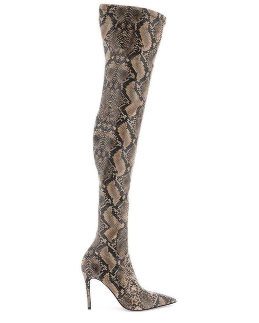 Stella McCartney Brown Pointed Toe Thigh-length Boots