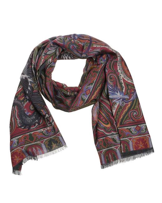 Etro Pattern Printed Scarf for Men | Lyst