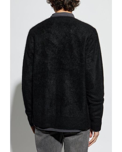 AllSaints Black Classic Knit Cardigan for men