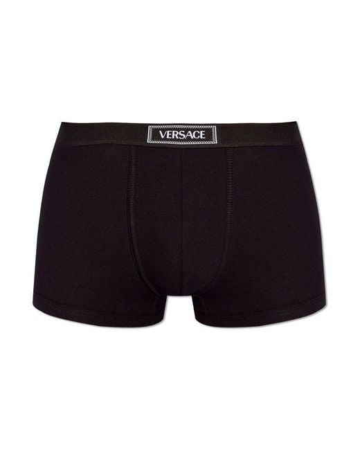 Versace Black Cotton Boxers, for men