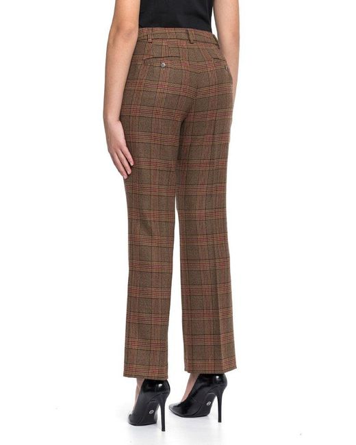 Weekend by Maxmara Brown Prince Of Wales Patterned Cropped Trousers