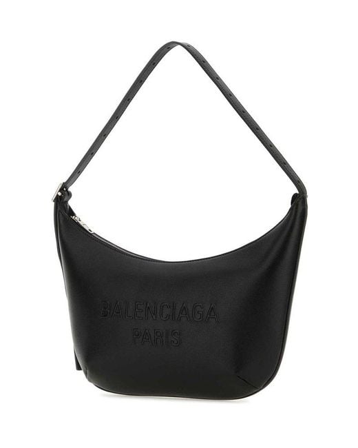 Balenciaga Black Leather Mary-kate Shoulder Bag