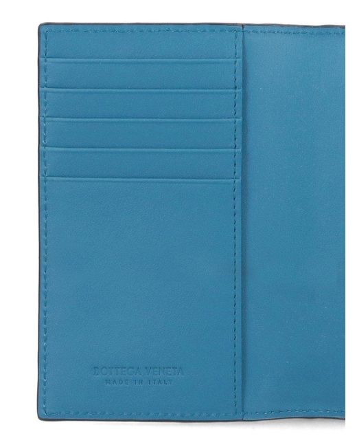 Bottega Veneta Blue Woven Passport Holder for men