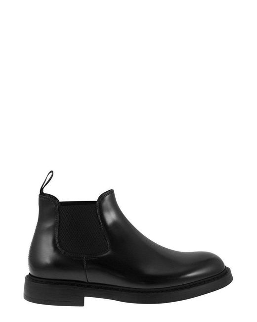 Doucal's Black Beatles Ankle Boots for men