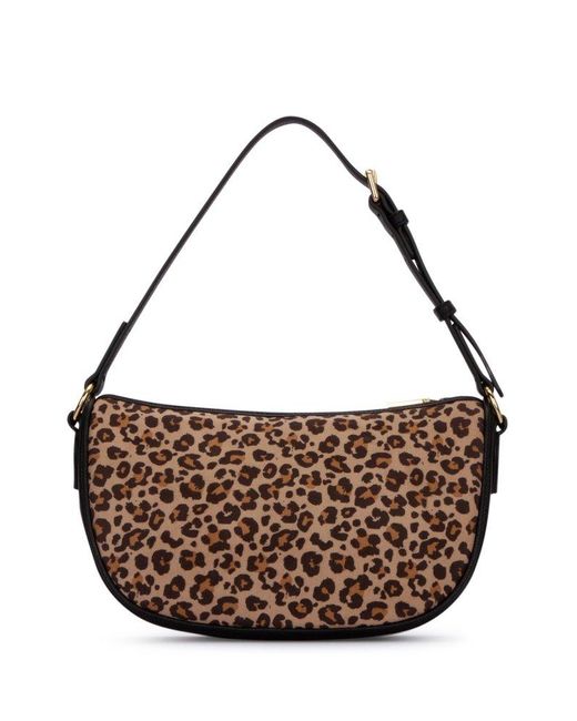 Love Moschino Leopard Printed Top Handle Bag in Brown Lyst